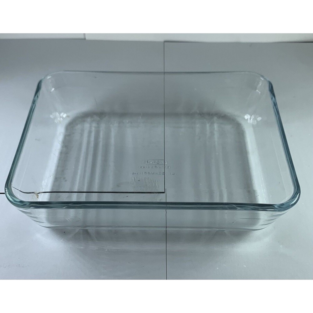2 Pyrex 7210 Rectangle Clear Glass Food Storage Dish 3 CUP 7 x 5 x 1.5 0904C